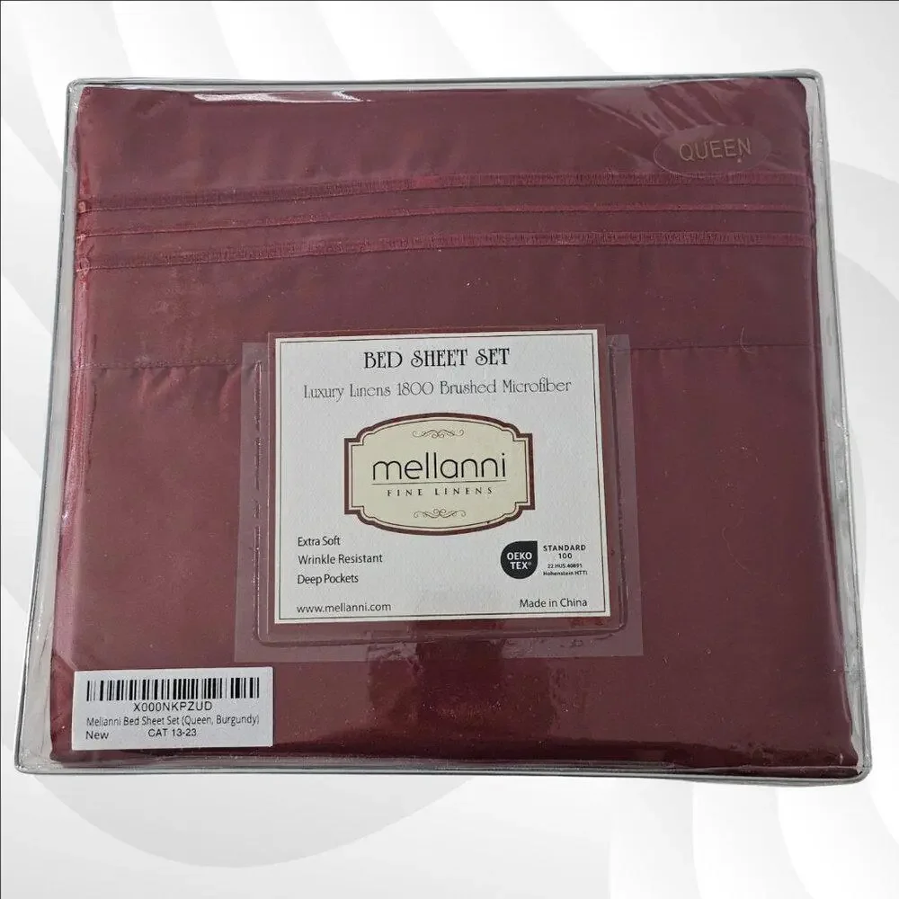 Mellanni Queen 4-Piece Sheet Set | Luxury Soft Cooling Bedding - Brick Red